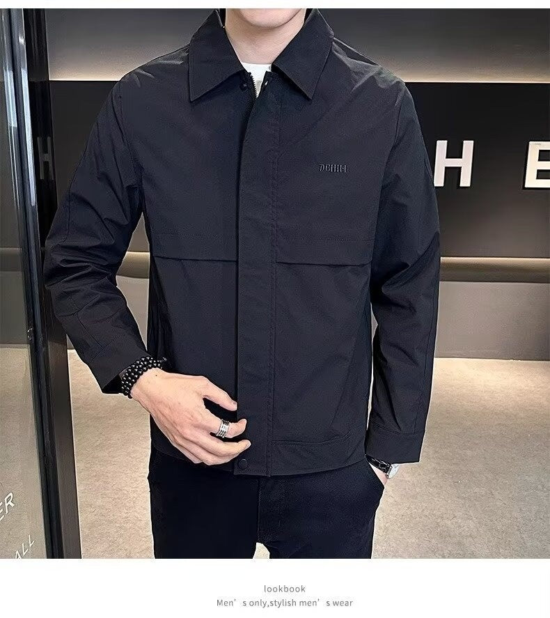 Men's Minimalist Lapel Workwear Jacket Cool & Casual Style